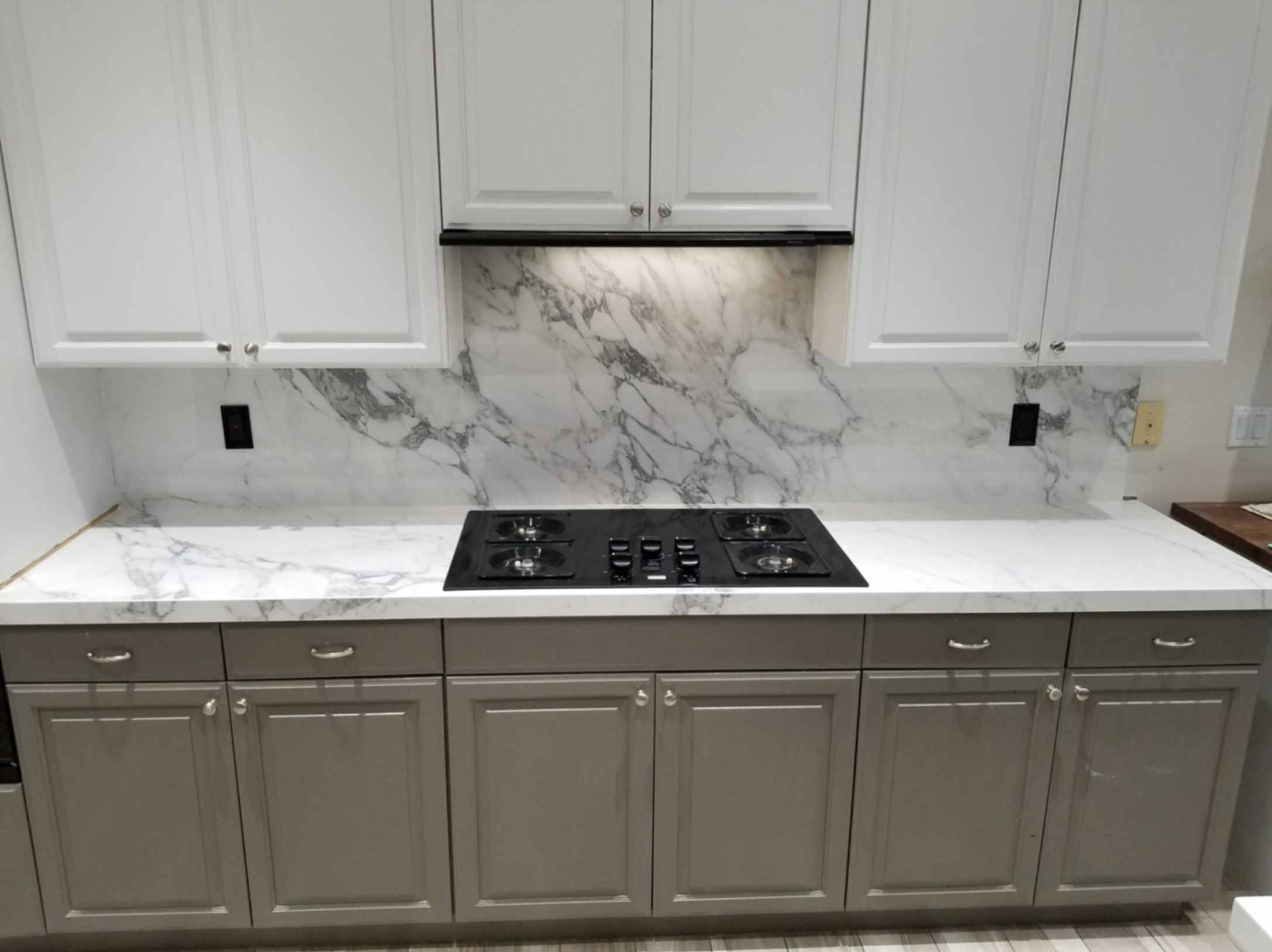 Gorgeous Arabascoto Porcelain Stone Kitchen Remodel