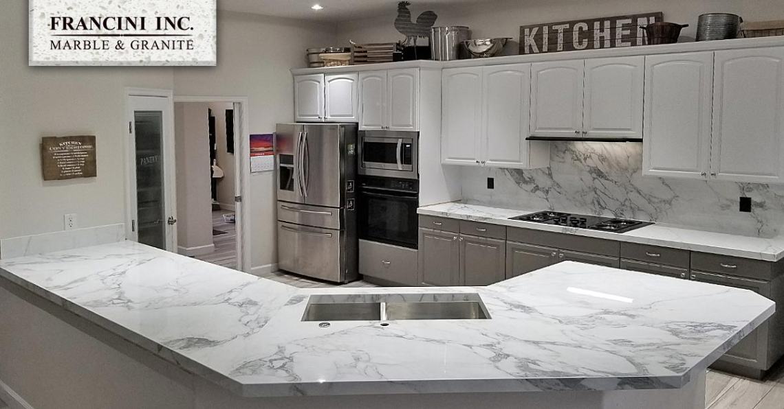 Gorgeous Arabascoto Porcelain Stone Kitchen Remodel