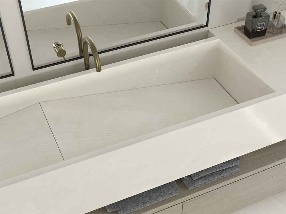 Namibian White FORTE Porcelain countertops by Francini