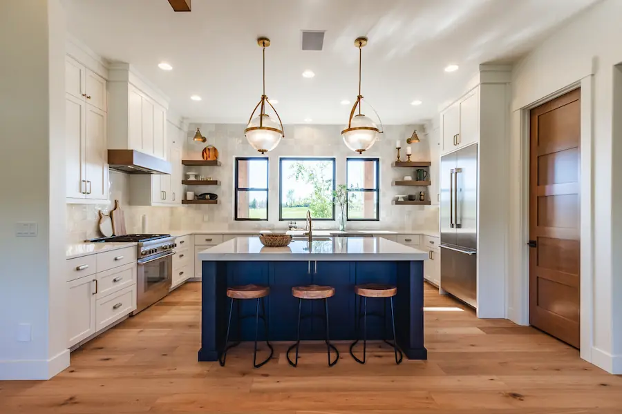 A Display of the Lighting of the Dining Room at Jug Mountain by Tawnee Design