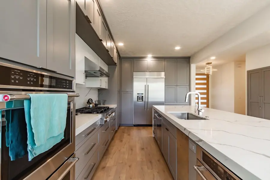 A view of the Hallway of Marble Street by Tawnee Design