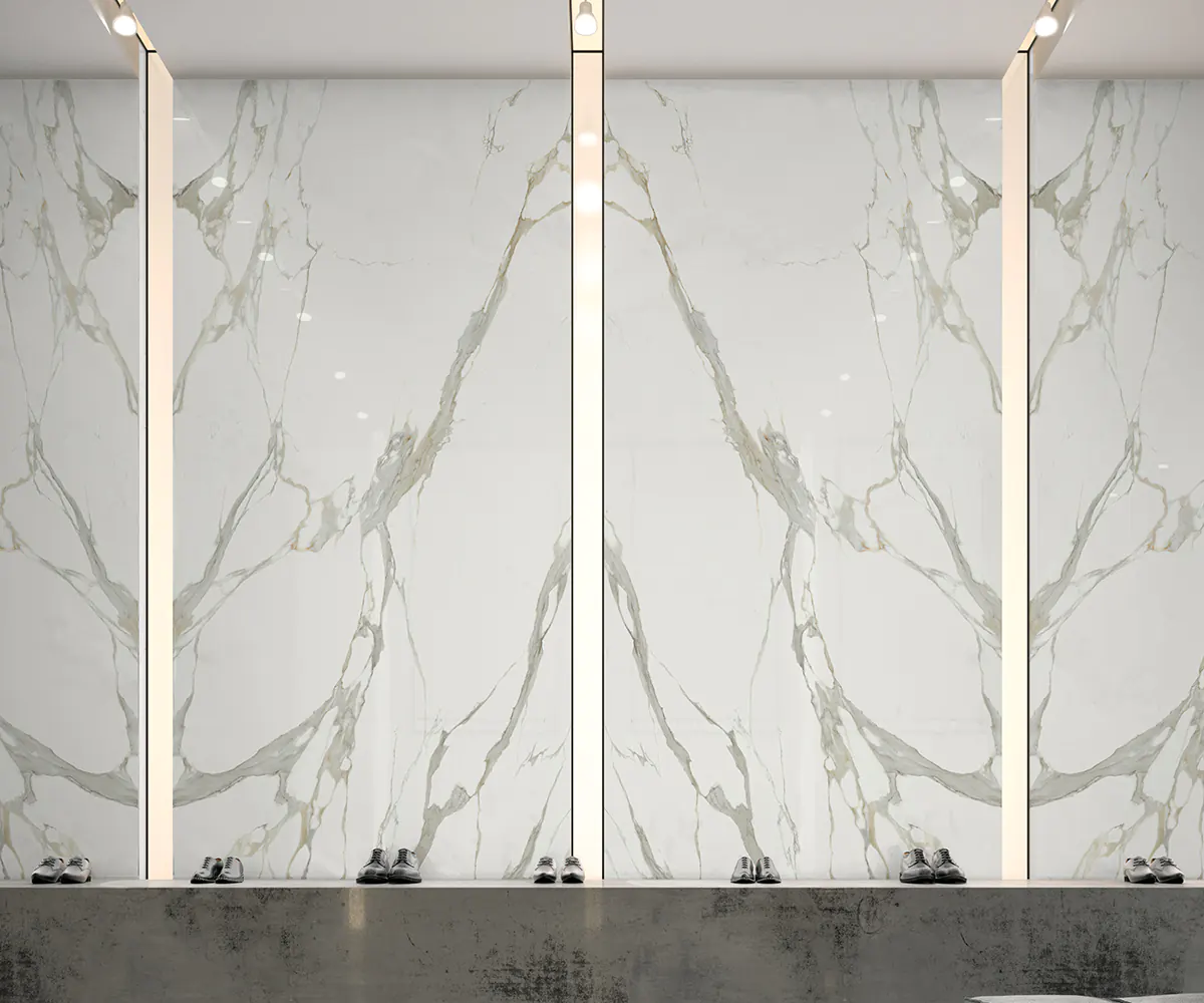 Statuario Michaelangelo countertops by Francini